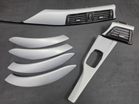 BMW F30 F31 F36 INTERIOR TRIM SET - 4D SILVER CARBON / BLACK ACCENT
