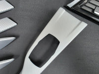 BMW F30 F31 F36 INTERIOR TRIM SET - 4D SILVER CARBON / BLACK ACCENT