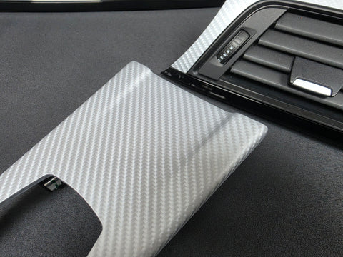 BMW F30 F31 F36 F80 INTERIOR TRIM SET - 4D SILVER CARBON / BLACK ACCENT