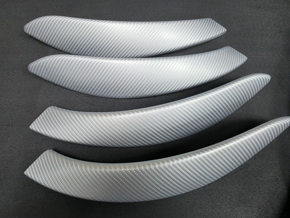 BMW F30 F31 F36 INTERIOR TRIM SET - 4D SILVER CARBON / BLACK ACCENT