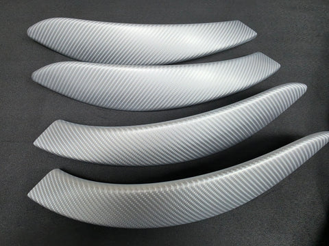 BMW F30 F31 F36 F80 INTERIOR TRIM SET - 4D SILVER CARBON / BLACK ACCENT