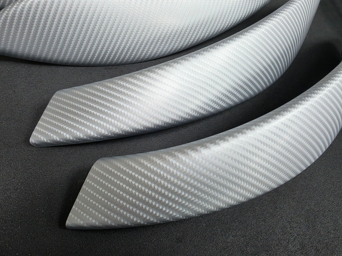 BMW F30 F31 F36 INTERIOR TRIM SET - 4D SILVER CARBON / BLACK ACCENT