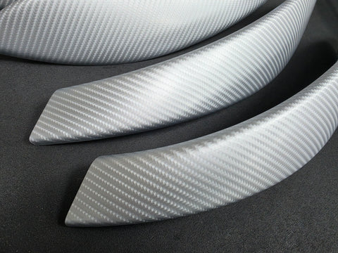 BMW F30 F31 F36 F80 INTERIOR TRIM SET - 4D SILVER CARBON / BLACK ACCENT