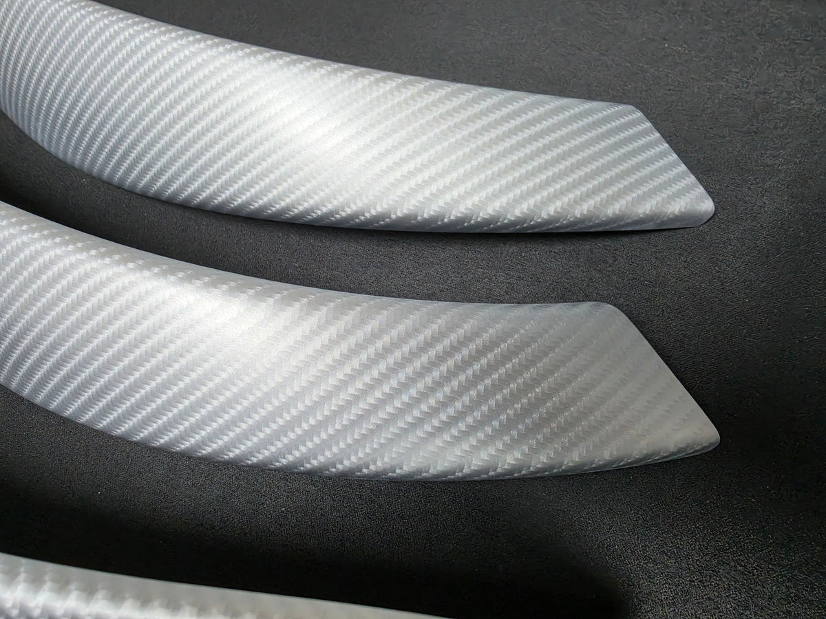 BMW F30 F31 F36 INTERIOR TRIM SET - 4D SILVER CARBON / BLACK ACCENT