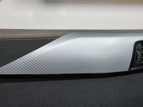 BMW F30 F31 F36 F80 INTERIOR TRIM SET - 4D SILVER CARBON / BLACK ACCENT