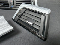 BMW F30 F31 F36 INTERIOR TRIM SET - 4D SILVER CARBON / BLACK ACCENT