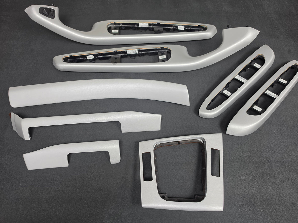 BMW E46 COUPE INTERIOR TRIM SET - SILVER BRUSHED ALUMINIUM