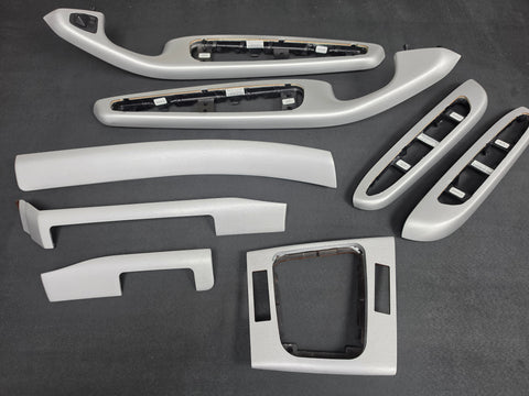 BMW E46 COUPE INTERIOR TRIM SET - SILVER BRUSHED ALUMINIUM