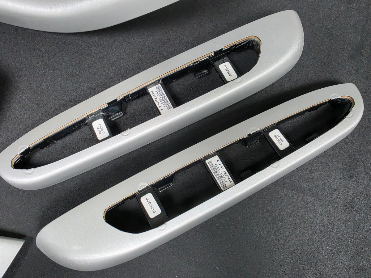 BMW E46 COUPE INTERIOR TRIM SET - SILVER BRUSHED ALUMINIUM