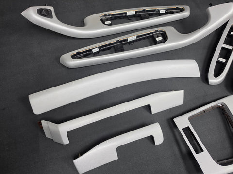 BMW E46 COUPE INTERIOR TRIM SET - SILVER BRUSHED ALUMINIUM