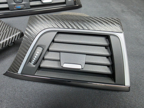 BMW F82 M4 COUPE COMPLETE INTERIOR TRIM SET - DEEP TEXTURED GLOSSY CARBON / SHADOW ACCENT
