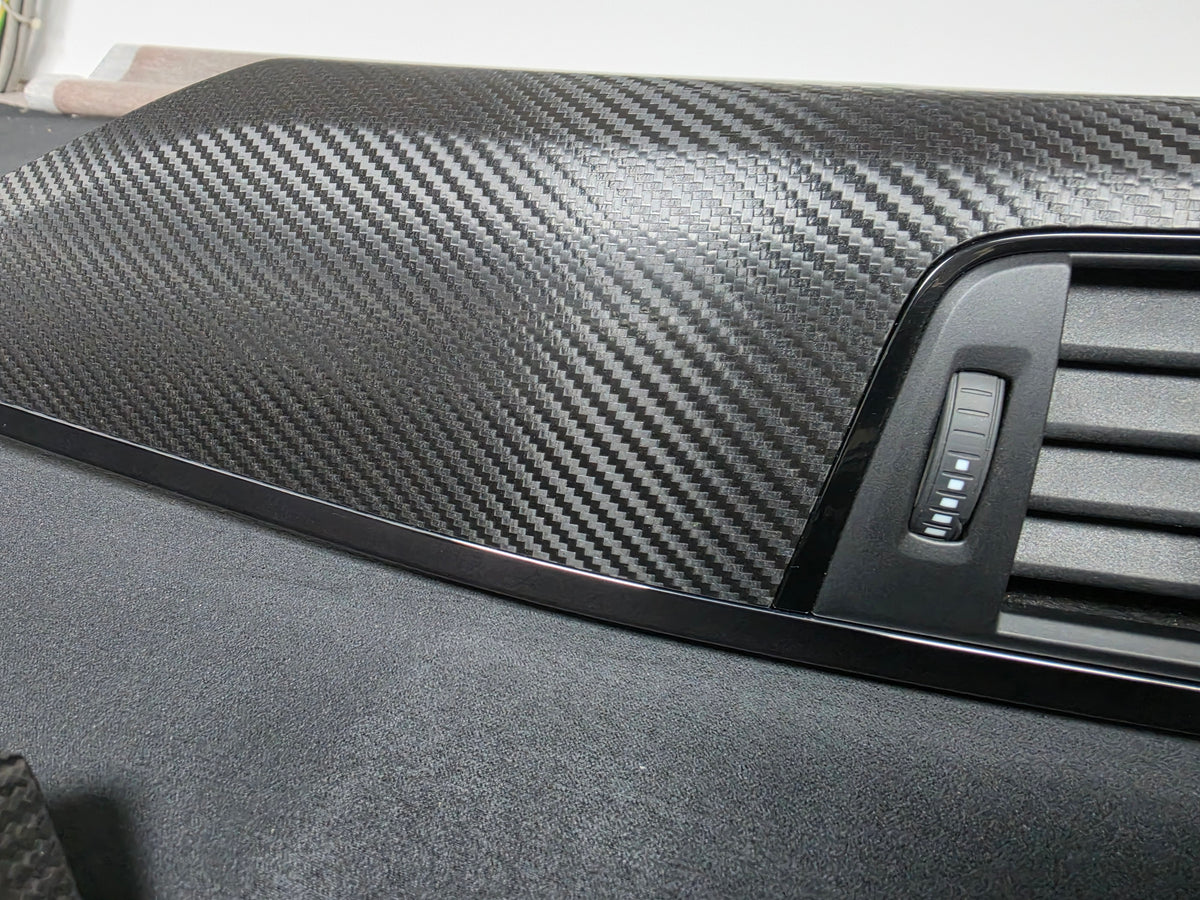 BMW F82 M4 COUPE COMPLETE INTERIOR TRIM SET - DEEP TEXTURED GLOSSY CARBON / SHADOW ACCENT