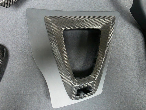 BMW F82 M4 COUPE COMPLETE INTERIOR TRIM SET - DEEP TEXTURED GLOSSY CARBON / SHADOW ACCENT