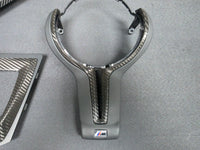 BMW F82 M4 COUPE COMPLETE INTERIOR TRIM SET - DEEP TEXTURED GLOSSY CARBON / SHADOW ACCENT