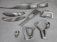 BMW F82 M4 COUPE COMPLETE INTERIOR TRIM SET - DEEP TEXTURED GLOSSY CARBON / SHADOW ACCENT