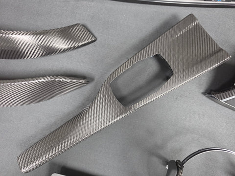 BMW F82 M4 COUPE COMPLETE INTERIOR TRIM SET - DEEP TEXTURED GLOSSY CARBON / SHADOW ACCENT
