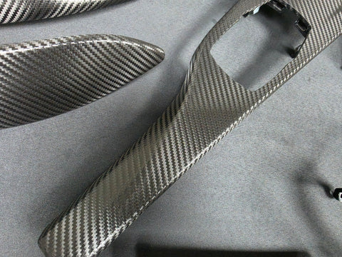 BMW F82 M4 COUPE COMPLETE INTERIOR TRIM SET - DEEP TEXTURED GLOSSY CARBON / SHADOW ACCENT