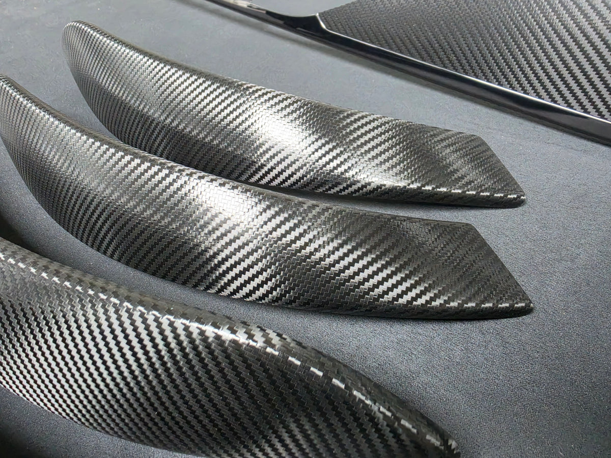 BMW F80 M3 SALOON COMPLETE INTERIOR TRIM SET - DEEP TEXTURED GLOSSY CARBON / SHADOW ACCENT