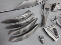 BMW F80 M3 SALOON COMPLETE INTERIOR TRIM SET - DEEP TEXTURED GLOSSY CARBON / SHADOW ACCENT