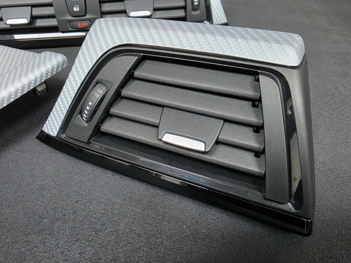 BMW F32 COUPE INTERIOR TRIM SET - 4D SILVER CARBON / BLACK ACCENT