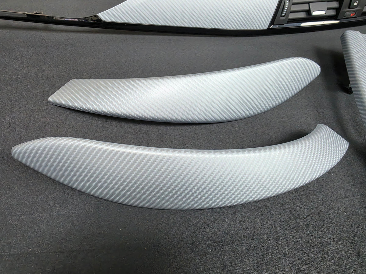 BMW F32 COUPE INTERIOR TRIM SET - 4D SILVER CARBON / BLACK ACCENT