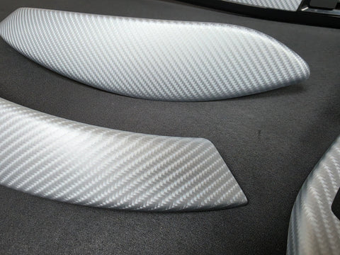 BMW F32 COUPE F82 M4 INTERIOR TRIM SET - 4D SILVER CARBON / BLACK ACCENT