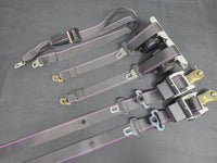 BMW E36 M3 COMPETITION STYLE TRI-COLOUR FRONT & REAR SEAT BELT SET