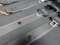 BMW E36 M3 COMPETITION STYLE TRI-COLOUR FRONT & REAR SEAT BELT SET