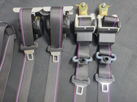 BMW E36 M3 COMPETITION STYLE TRI-COLOUR FRONT & REAR SEAT BELT SET