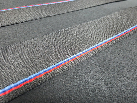 BMW E36 M3 COMPETITION STYLE TRI-COLOUR FRONT & REAR SEAT BELT SET