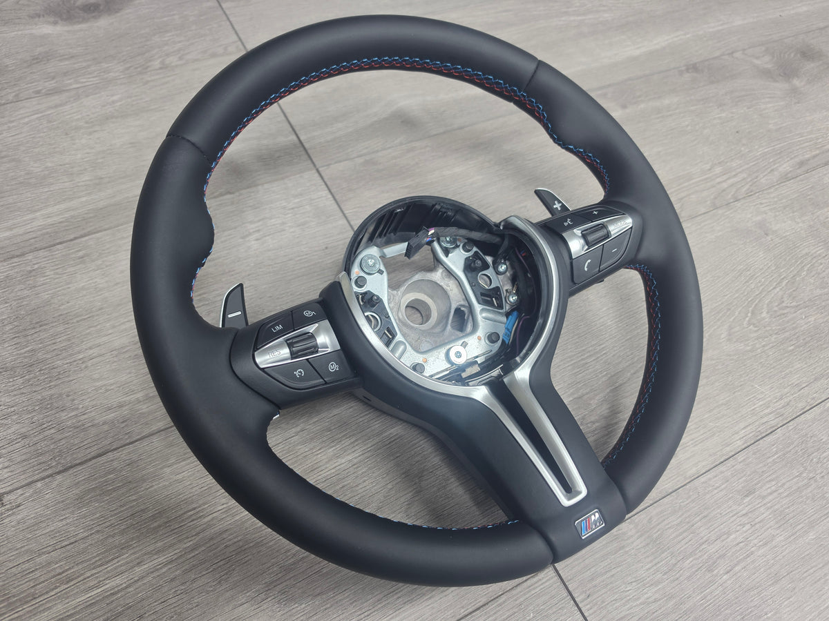 *SALE* BMW 5 6 SERIES F10 F11 M5 F06 F12 F13 M6  NAPPA LEATHER TRI-STITCH STEERING WHEEL