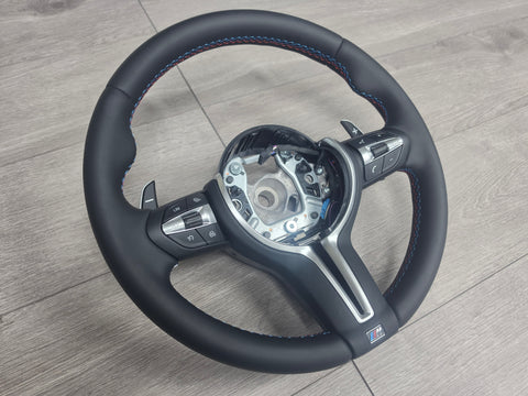 *SALE* BMW 5 6 SERIES F10 F11 M5 F06 F12 F13 M6  NAPPA LEATHER TRI-STITCH STEERING WHEEL