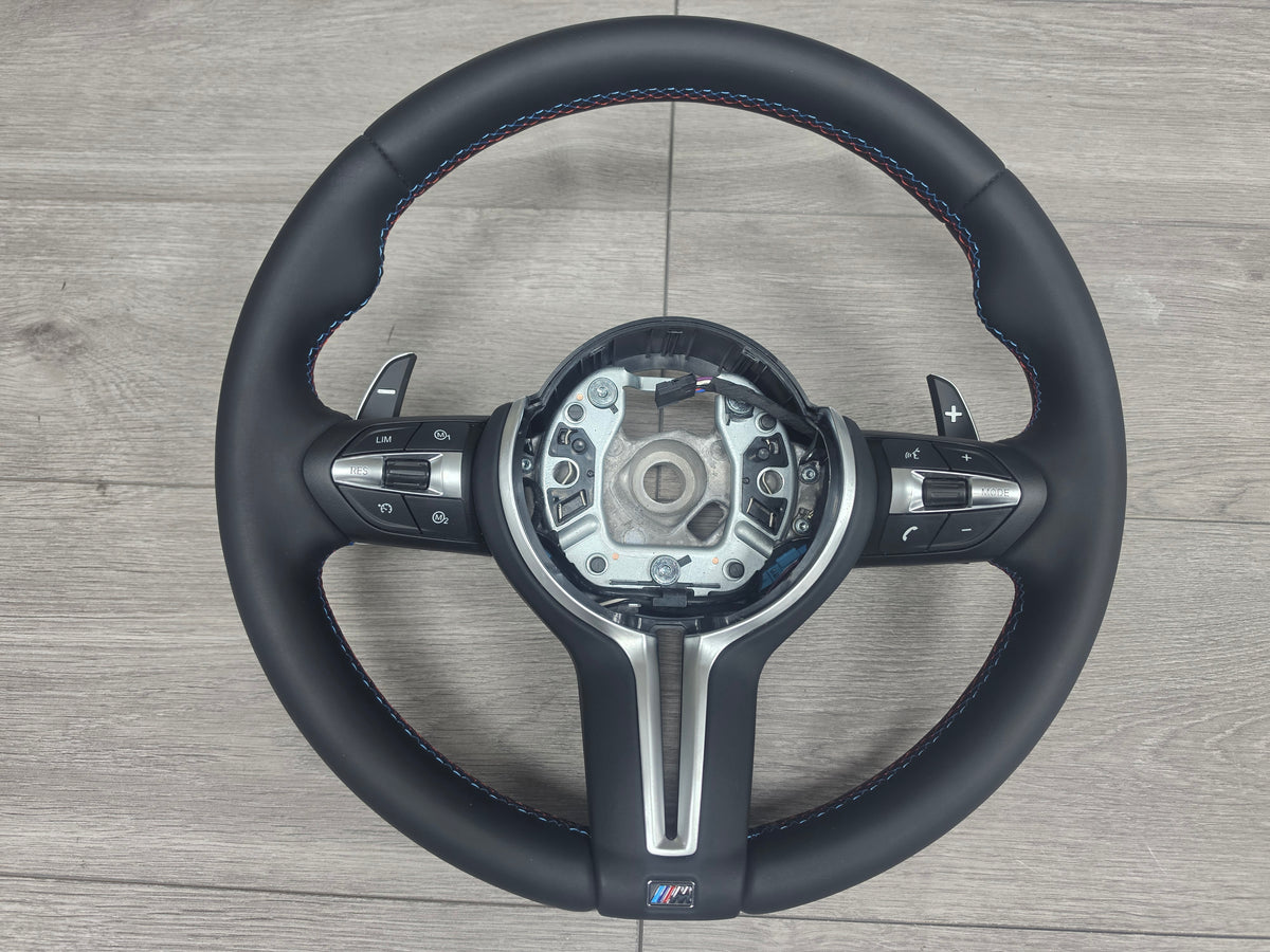 *SALE* BMW 5 6 SERIES F10 F11 M5 F06 F12 F13 M6  NAPPA LEATHER TRI-STITCH STEERING WHEEL