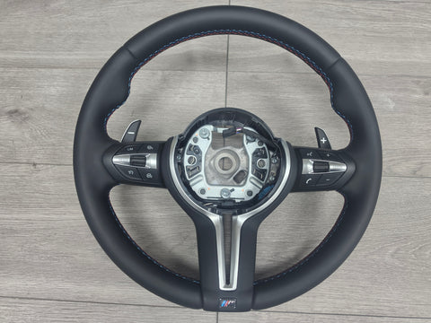 *SALE* BMW 5 6 SERIES F10 F11 M5 F06 F12 F13 M6  NAPPA LEATHER TRI-STITCH STEERING WHEEL