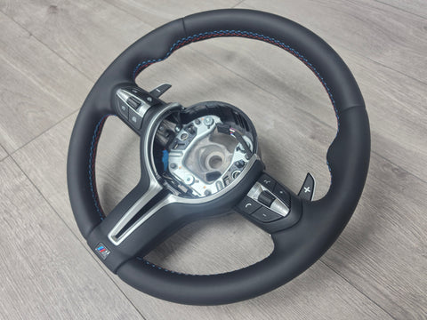 *SALE* BMW 5 6 SERIES F10 F11 M5 F06 F12 F13 M6  NAPPA LEATHER TRI-STITCH STEERING WHEEL