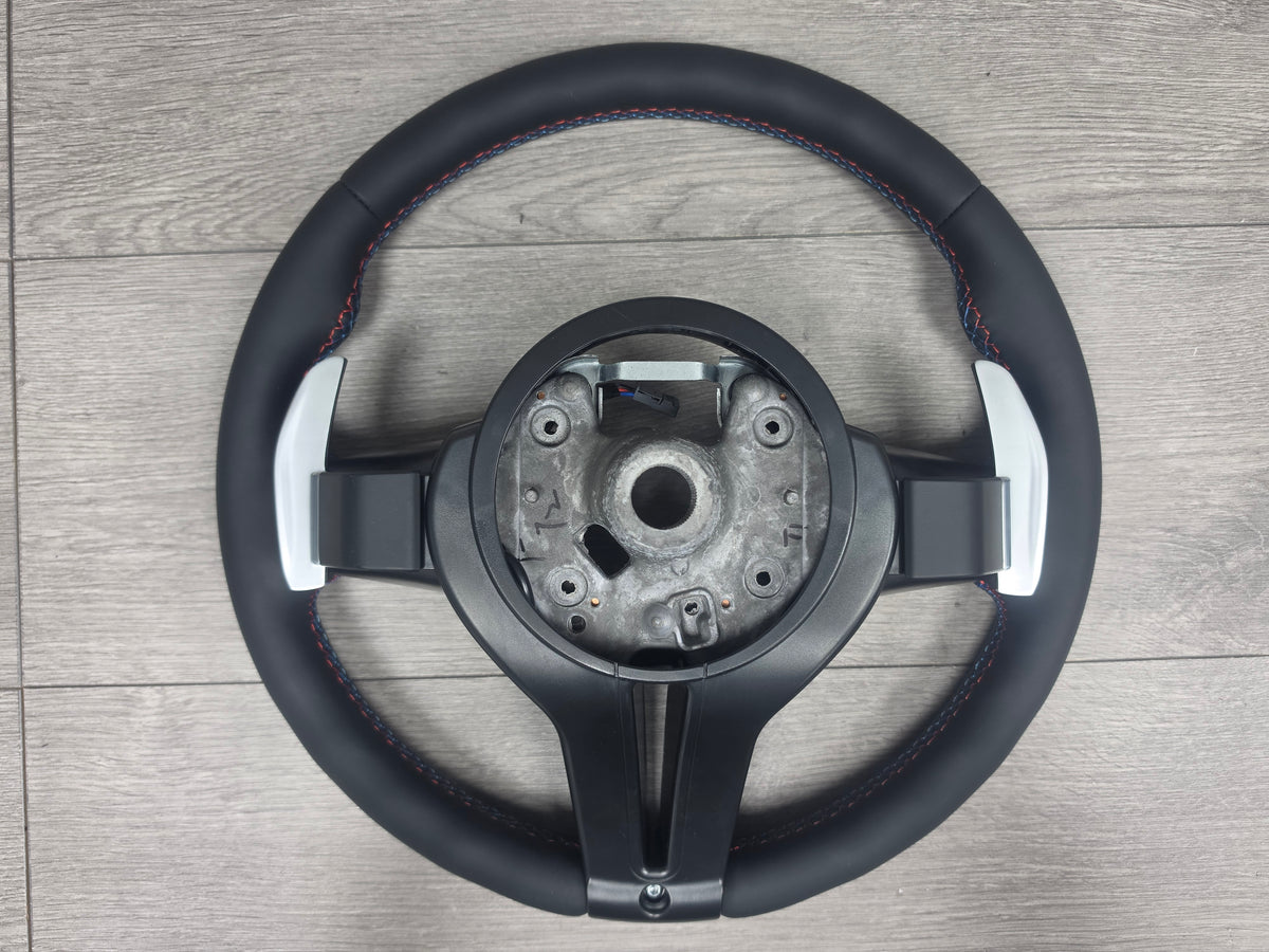 *SALE* BMW 5 6 SERIES F10 F11 M5 F06 F12 F13 M6  NAPPA LEATHER TRI-STITCH STEERING WHEEL