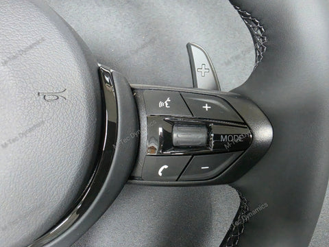 BMW F-SERIES NAPPA LEATHER BLACK STITCH / BLACK OUT / M4 FASCIA STEERING WHEEL - BMW 1 2 3 4 5 X SERIES (2)