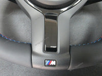 BMW F-SERIES (MANUAL) NAPPA LEATHER TRI-STITCH / ALCANTARA / RED RING STEERING WHEEL - BMW 1 2 3 4 5 X SERIES