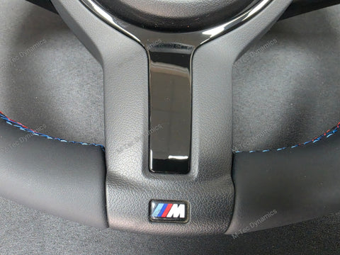 BMW F-SERIES (MANUAL) NAPPA LEATHER TRI-STITCH / ALCANTARA / RED RING STEERING WHEEL - BMW 1 2 3 4 5 X SERIES