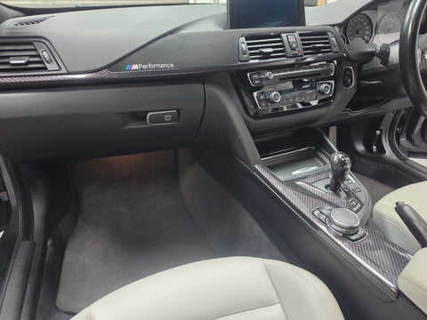 WRAPPING SERVICE - BMW F8X M3 M4 PERFORMANCE STYLE INTERIOR TRIM SET - HIGH GLOSS CARBON