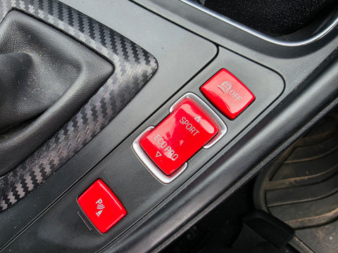 BMW F-SERIES RED DRIVE MODE & PDC BUTTONS - 1/2/3/4/5 SERIES F1X F2X F3X F30 F32