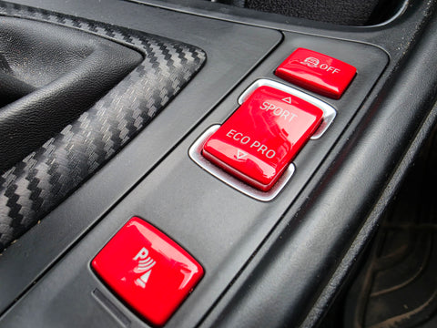 BMW F-SERIES RED DRIVE MODE & PDC BUTTONS - 1/2/3/4/5 SERIES F1X F2X F3X F30 F32