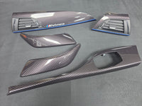 BMW F21 F22 INTERIOR TRIM SET - HIGH GLOSS CARBON / BLUE ACCENT TRIM