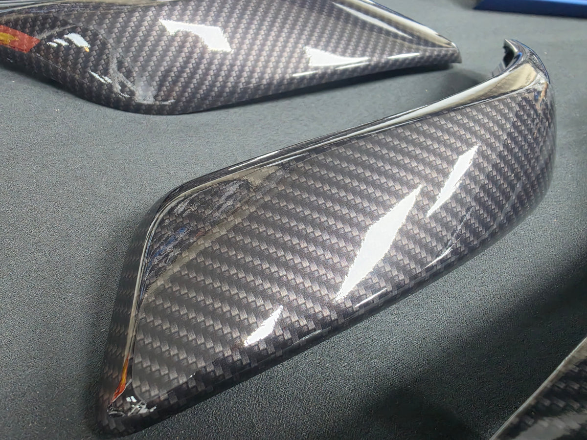 BMW F21 F22 INTERIOR TRIM SET - HIGH GLOSS CARBON / BLUE ACCENT TRIM