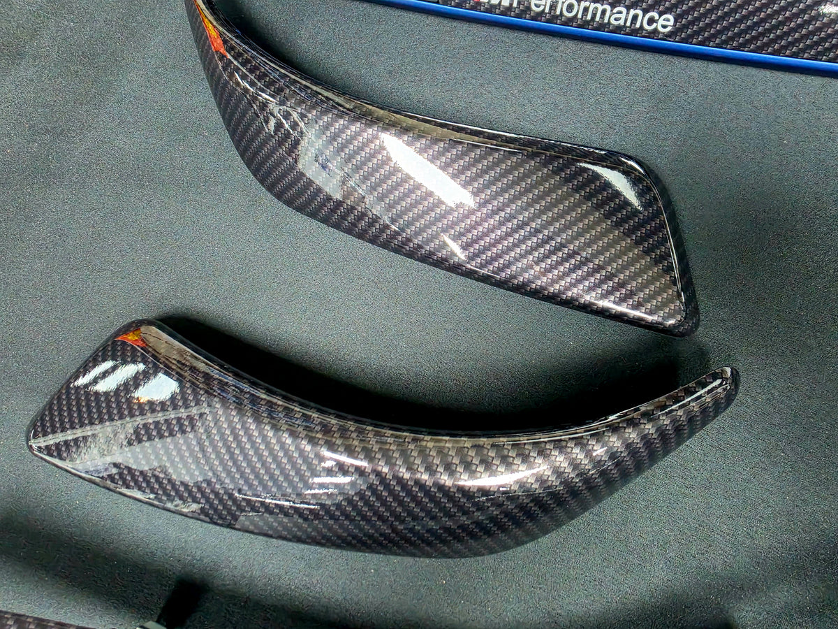 BMW F21 F22 INTERIOR TRIM SET - HIGH GLOSS CARBON / BLUE ACCENT TRIM
