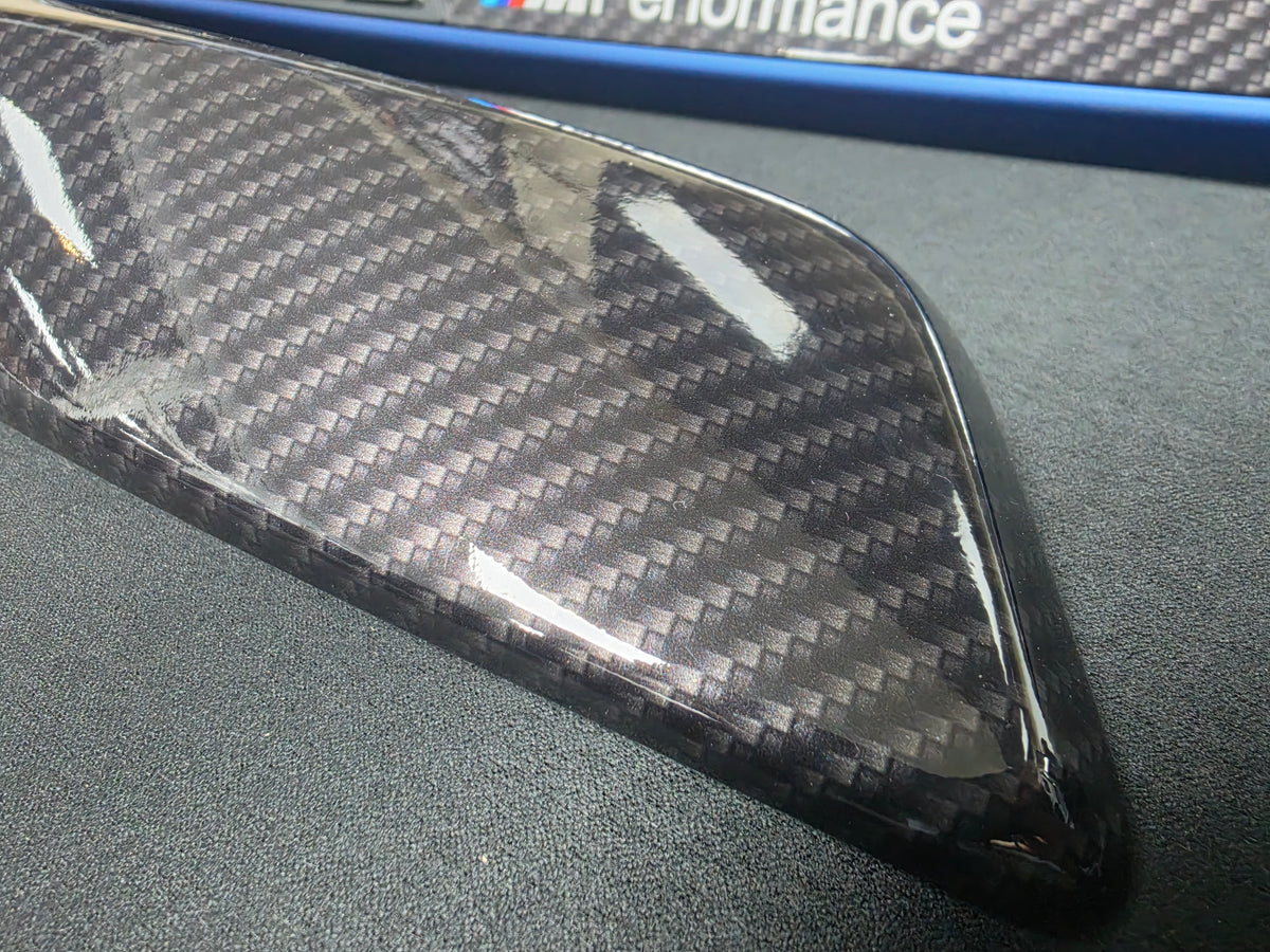 BMW F21 F22 INTERIOR TRIM SET - HIGH GLOSS CARBON / BLUE ACCENT TRIM