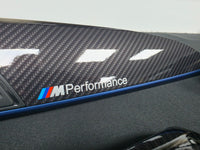 BMW F21 F22 INTERIOR TRIM SET - HIGH GLOSS CARBON / BLUE ACCENT TRIM