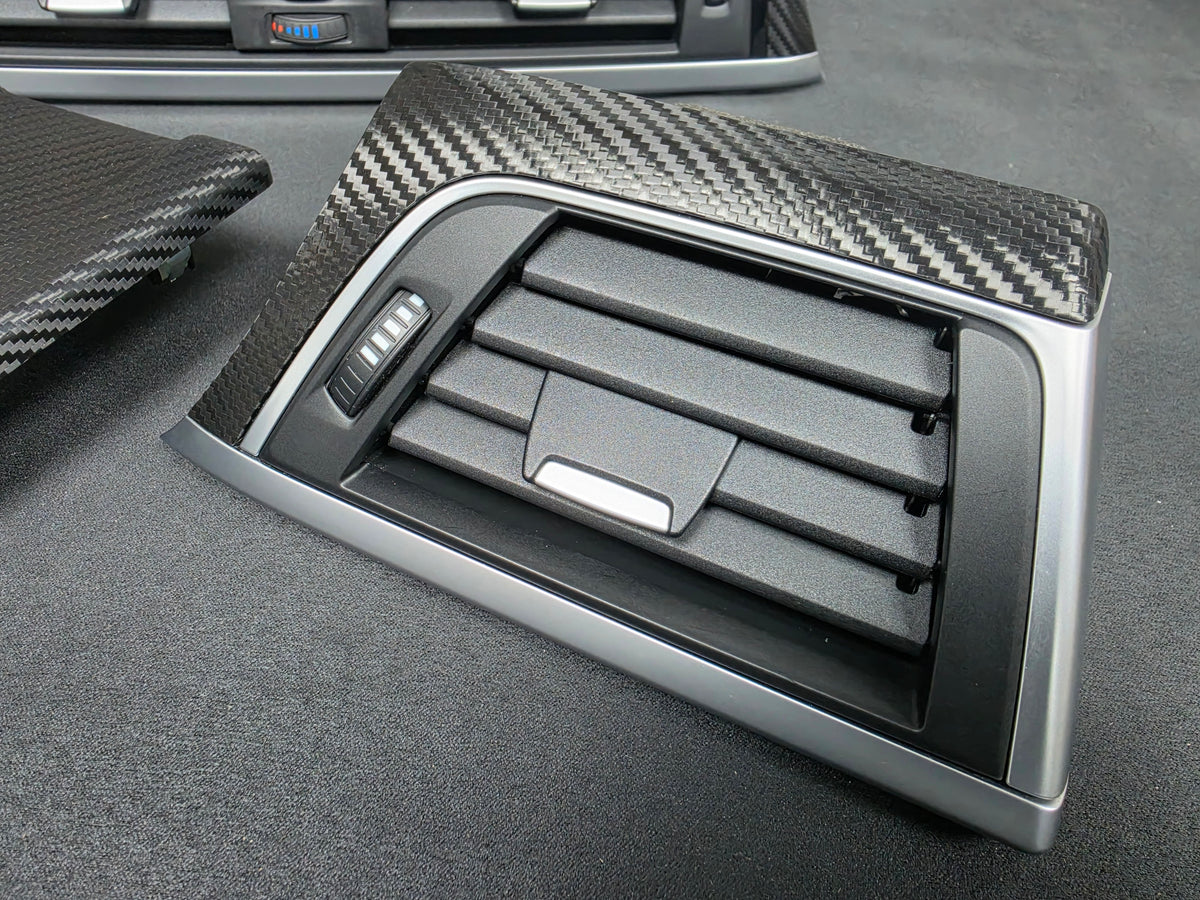 BMW F32 COUPE INTERIOR TRIM SET - TEXTURED CARBON / SILVER ACCENT