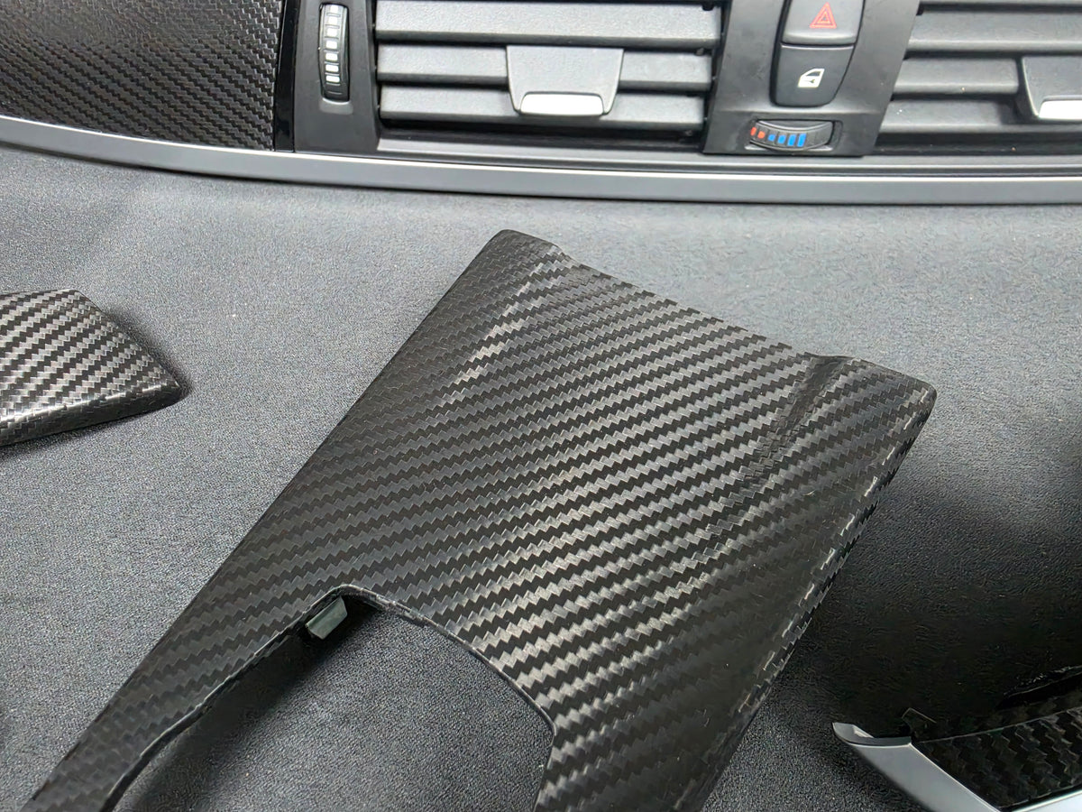 BMW F32 COUPE INTERIOR TRIM SET - TEXTURED CARBON / SILVER ACCENT