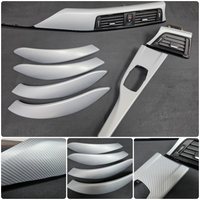 BMW F30 F31 F36 INTERIOR TRIM SET - 4D SILVER CARBON / BLACK ACCENT